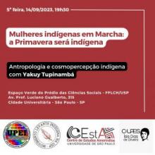 mulheres indigenas em marcha